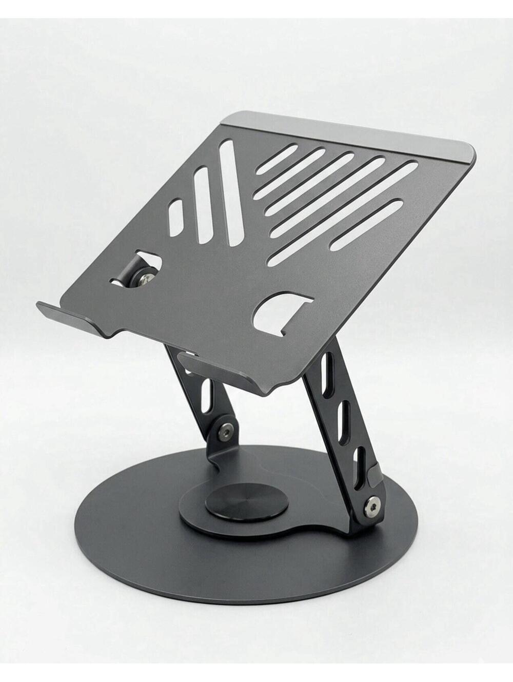 360° Rotating Aluminum Laptop & Tablet Stand – Foldable, Ergonomic & Cooling